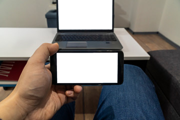 Cast smartphone on a computer