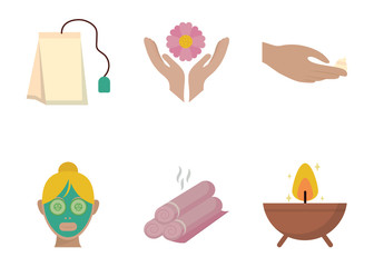 Isolated spa center icon set vector design