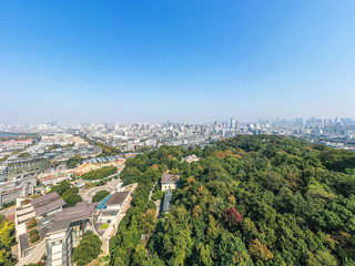 city skyline in hangzhou china