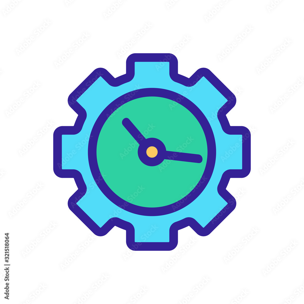 Poster time to set up the icon vector. thin line sign. isolated contour symbol illustration