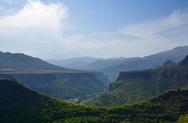 Armenia: Caucasus with old dilapidated castle