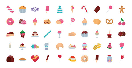 Isolated sweet food icon set vector design