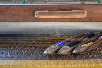 Local loom and fabric pattern, Nan province, Thailand.