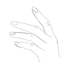 Women hand. Vector illustration