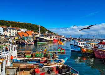 Scarborough Harbour Fishing Boats