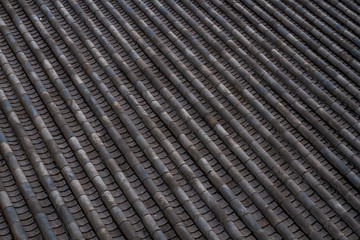 Traditional Chinese tiled roof. Great background.