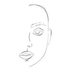 Vector women. Vector hand drawn illustration