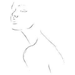 Vector women. Vector hand drawn illustration
