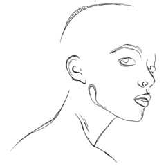 Vector women. Vector hand drawn illustration