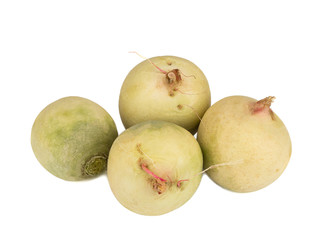 Red salad radish isolated on a white background