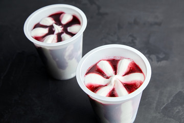 yogurt ice cream, frozen fruit dessert