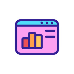 Internet chart icon vector. Thin line sign. Isolated contour symbol illustration