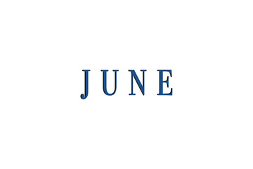 The month of July is isolated in blue on a white background for the calendar.