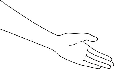 手を差し出す女性の手元