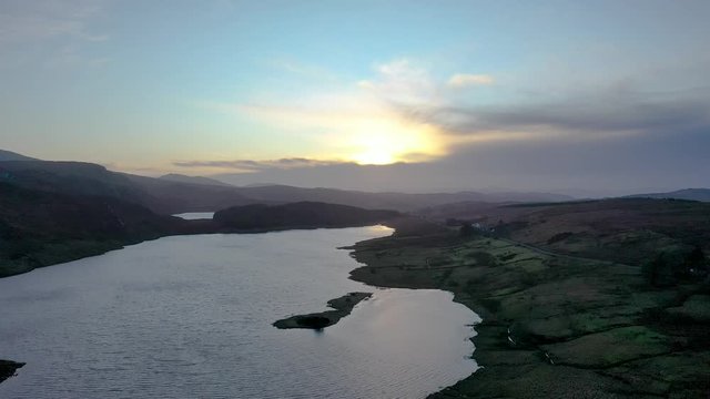 Flying above Lough EA between Ballybofey and Glenties in Donegal - Ireland