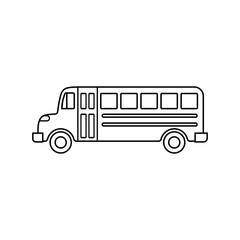 Bus vector icon in  trendy flat design