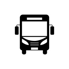 Bus vector icon in  trendy flat design