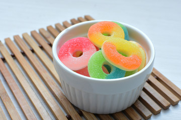 Candy or sweet assortment of many colors