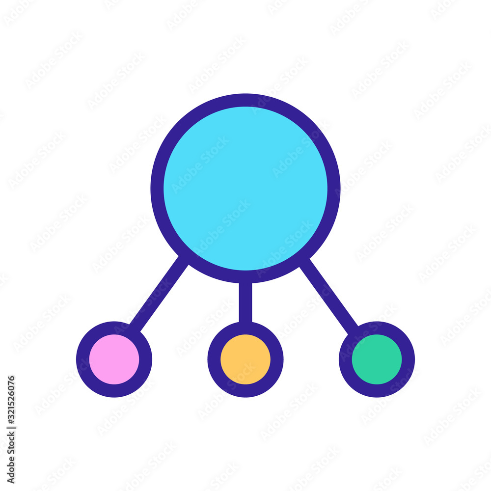 Poster chart structure icon vector. thin line sign. isolated contour symbol illustration