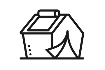 Tent icon vector