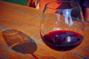 Glass of Fresh Red Wine for Celebration