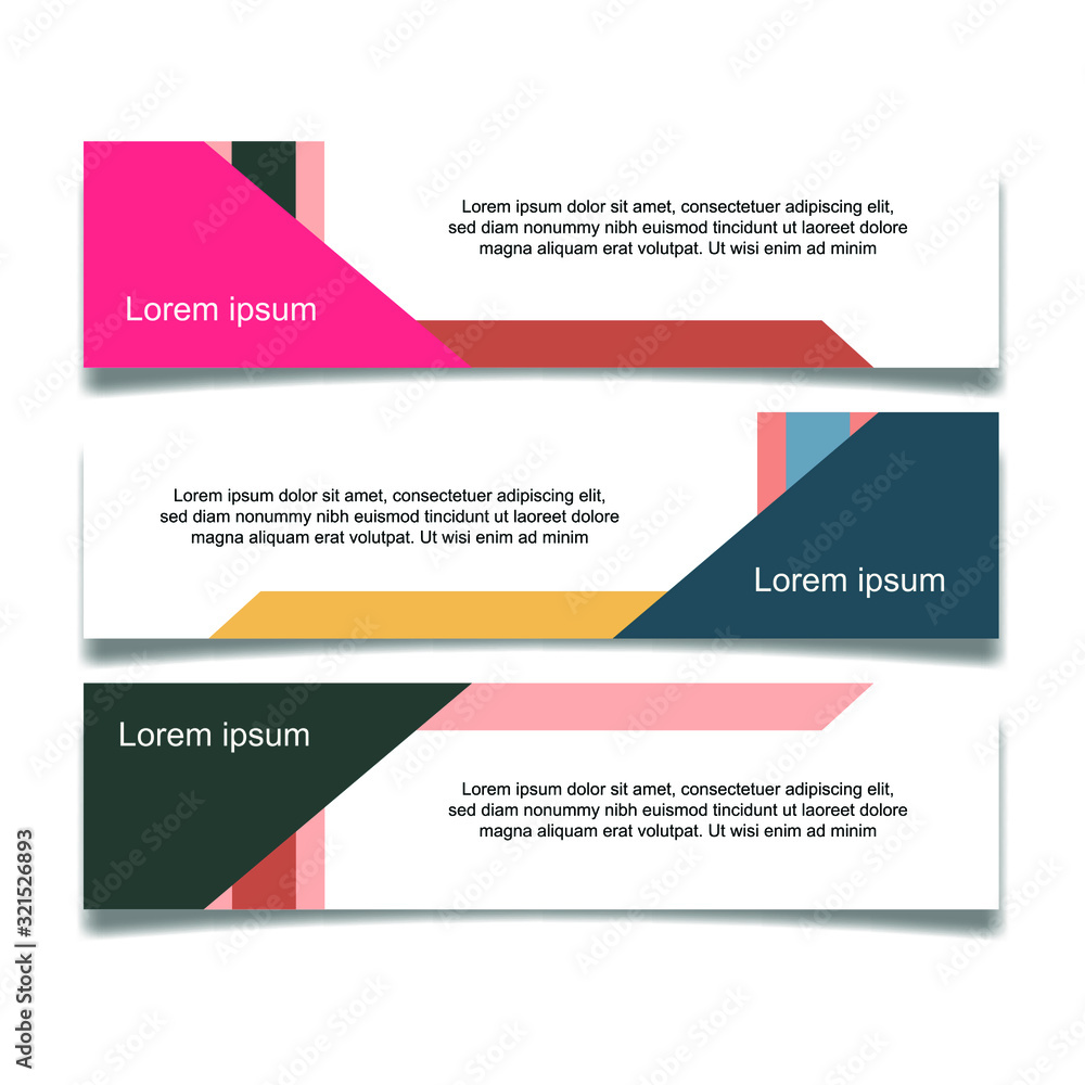 Poster Abstract Web banner design background or header Templates vector illustration