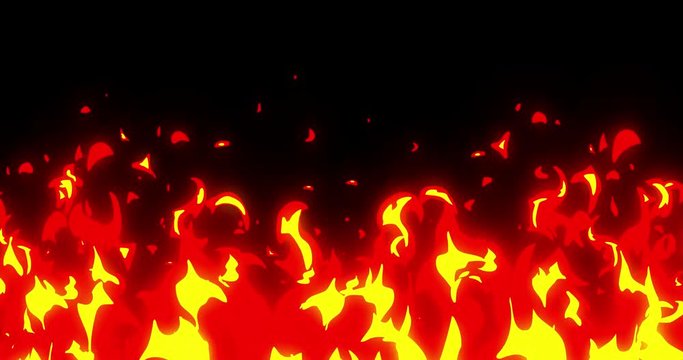 Fire Cartoon Wall Detail Animation Hand Drawn. 2d Fire Cartoon Elements Motion Graphics 4K resolution with Alpha channel. Easy to use, Drop .mov files into your project.
