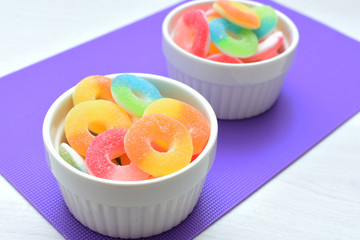 Candy or sweet assortment of many colors