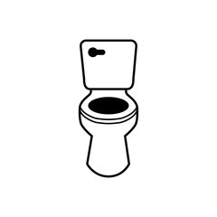 toilet icon trendy flat design