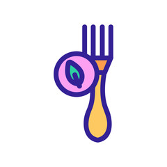 Health fork icon vector. Thin line sign. Isolated contour symbol illustration
