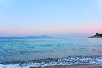 Beautiful sea view after the sunset