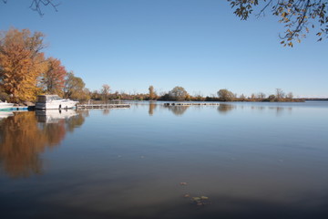 A lake with beautiful reflection