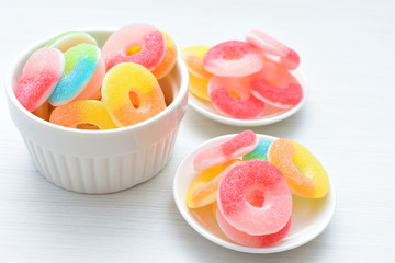 Candy or sweet assortment of many colors