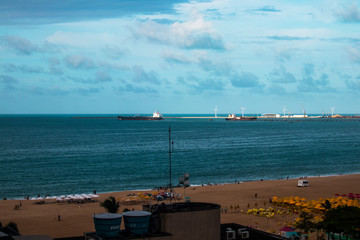 Obraz premium view of the sea and beach