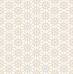 Seamless geometric pattern based on Japanese ornament Kumiko.