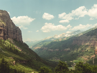 valley view in mountains