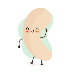 Happy smiling funny cute cashew