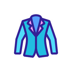 jacket icon vector. Thin line sign. Isolated contour symbol illustration
