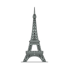 Eiffel Tower icon isolated on white background - vector illustration