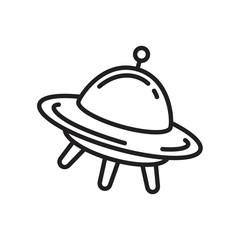 Ufo Flying spaceship icon template black color editable. Ufo Flying spaceship icon symbol Flat vector illustration for graphic and web design.
