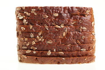 Dark rye bread with sunflower seeds