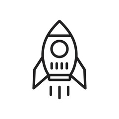 Rocket icon template black color editable. Rocket icon symbol Flat vector illustration for graphic and web design.