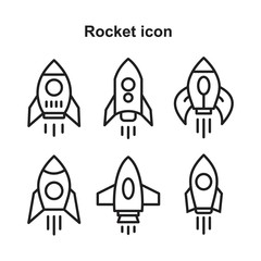 Rocket icon template black color editable. Rocket icon symbol Flat vector illustration for graphic and web design.