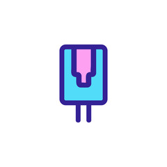 The outlet is an internet vector icon. Thin line sign. Isolated contour symbol illustration