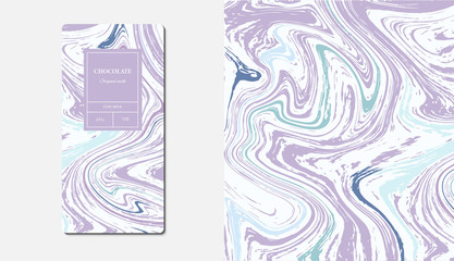 hocolate packaging marble. Marble collection abstract liquid pattern texture. Trendy luxury product branding template with label pattern for packaging. Vector design.