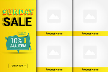 Yellow ui design ads banner template app or website e commerce vector eps 10