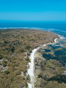 Indonesia, Aerial view of coastline of Java island