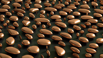 Abstract metal background. 3d illustration, 3d rendering.