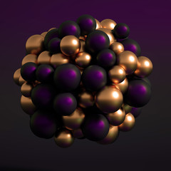 Abstract metal background. 3d illustration, 3d rendering.