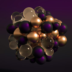 Abstract metal background. 3d illustration, 3d rendering.